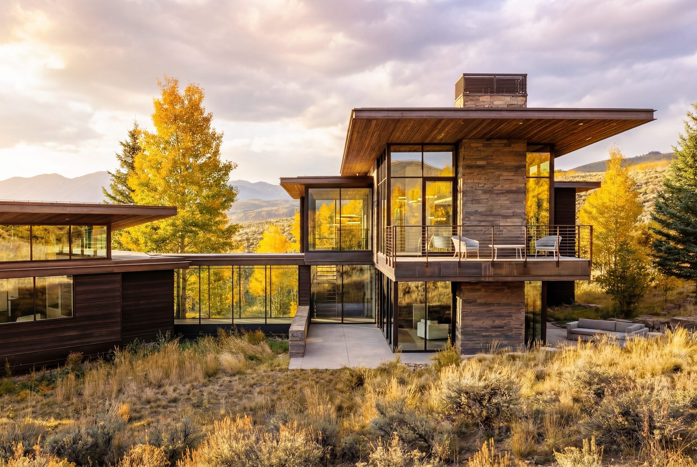 Conceptual design study for a mountain-modern residence