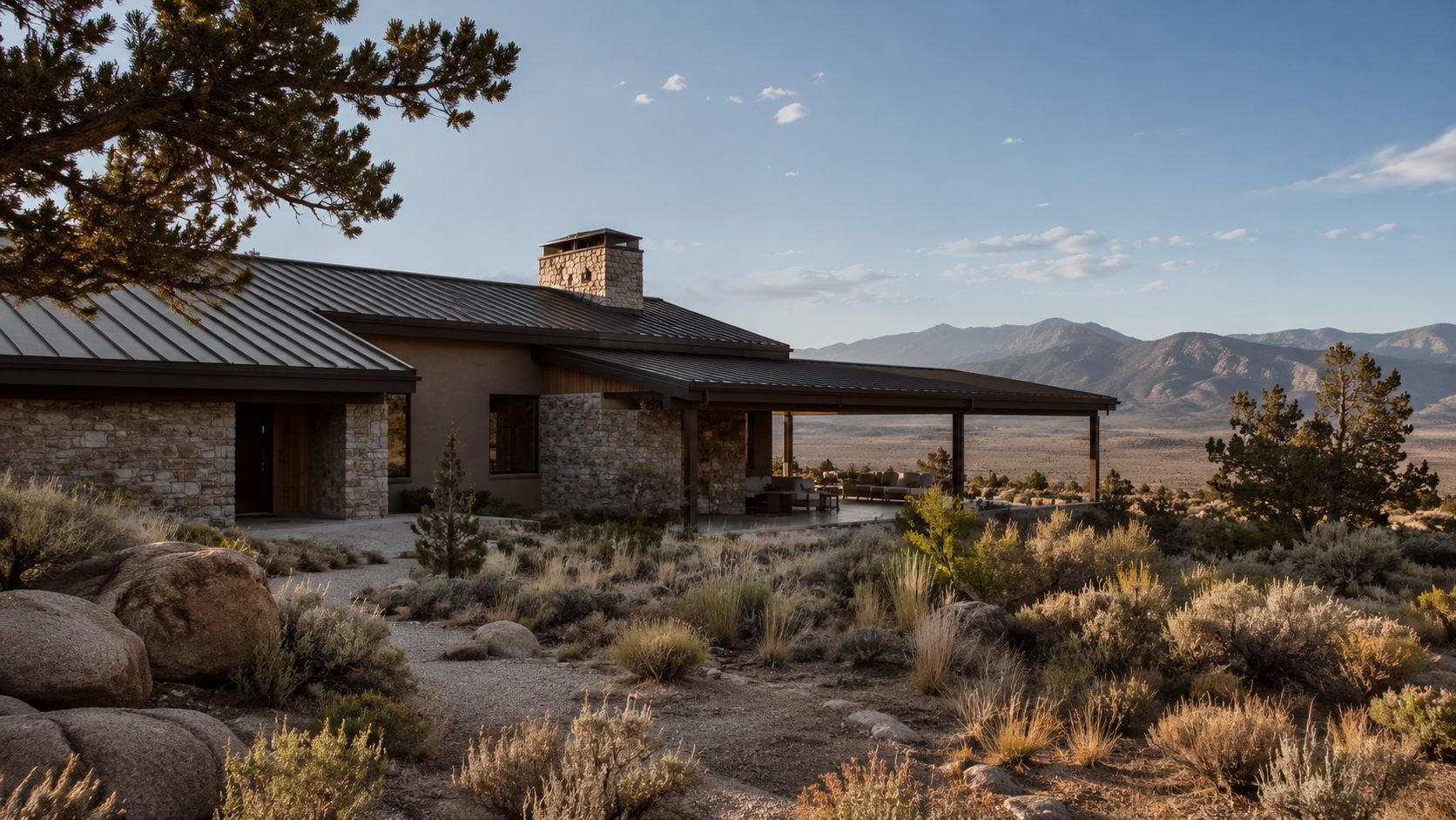 Sweeping high-desert landscape near Virginia City with the Virginia Range in the distance